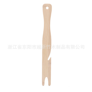 Outil de poussée et de traction en bambou 28x3,2 cm, accessoire écologique pour grille de four de cuisine - Product Image 4