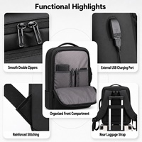 Sac à dos professionnel pour ordinateur portable, sac à dos de voyage léger en nylon imperméable, vente en gros, MOQ 20 pièces, fournisseur d'usine OEM ODM