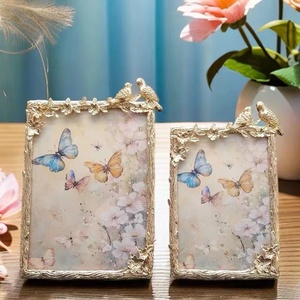 Kim loại khung ảnh tùy chỉnh sang trọng chim kim loại khung ảnh bảng 6 inch 7 inch 8 inch 10 inch kim loại khung ảnh cưới - Product Image 4