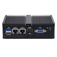 Mini PC Serveur Embarqué Intel Core J1900, Ordinateur Industriel Sans Ventilateur, 2G-16G RAM, 32G-512G SSD, Compatible Win7/Win10/Linux, Extensible