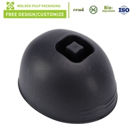 Support de présentation de casquettes personnalisé en pulpe moulée noire biodégradable et écologique