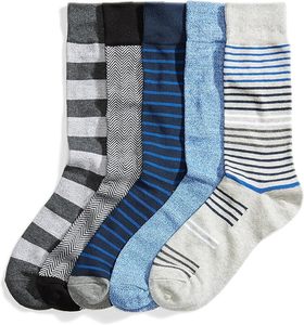 Lot de 5 <span class=keywords><strong>chaussettes</strong></span> habillées à motifs amusants pour hommes, ensemble de coffret cadeau de <span class=keywords><strong>chaussettes</strong></span> en coton fantaisie colorées avec logo personnalisé, vente en gros - Product Image 3