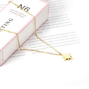สร้อยคอจี้รูปดาวสุดฮิต เครื่องประดับใหม่ สแตนเลสชุบทอง 18k ดีไซน์สวยงาม เหมาะสำหรับเป็นของขวัญ - Product Image 3