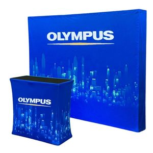 Diding DDZ25-334 Acrylic Pop Wall <strong>Popup</strong> Stand Curved Exhibit <strong>Backdrop</strong> 3x4 Promotion Trade Show Advertising Dye Sublimation - Product Image 1