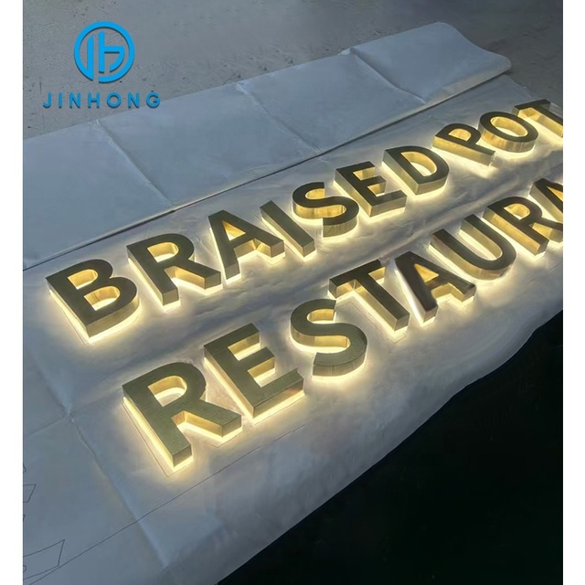 3d Letter Sign Gold 3d Led Channel Letter Sign Metal Letter Backlit Sign 3d  Manufacturer Luminous Character