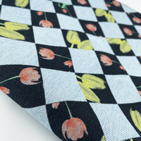 Tissu denim sergé de luxe personnalisé en coton lavé écologique pour vestes et chaussures pour hommes avec impression numérique