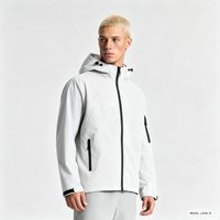 Veste Rembourrée Homme Capuche Polyester Coupe-Vent Hiver Logo Personnalisé