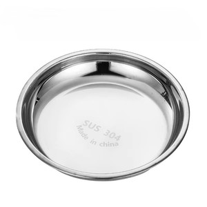 Plato Redondo de Acero Inoxidable 304, Bandeja para Servir Profunda y Gruesa, Varios Tamaños, Plato para Restaurante y Panadería - Product Image 6