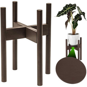 Woodbuddy Solid Wood Balcony <b>Shelf</b> Rectangle Standing Type Durable Storage <b>Rack</b> For Indoor Outdoor Use - Product Image 4