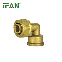 IFAN Vente en gros de raccords à compression en laiton Pex 16, 1/2 pouce, raccord de plomberie en laiton Pex