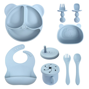 Juego de Vajilla de Silicona para Bebé, Personalizado, al por Mayor, Libre de BPA, de Grado Alimenticio, Ecológico, con Cuchara, Tenedor y Cuchillo - Product Image 4