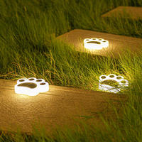 Nouveau Design Creative Cat Paw Foot Print Lights extérieur escalier voie cour étanche ip67 led lampe de jardin à énergie solaire