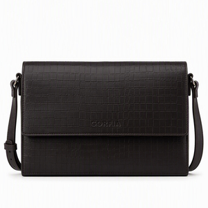 Bolso Bandolera de Piel Sintética con Grabado de Cocodrilo OEM ODM, Bolso Mensajero con Solapa, Correa Ajustable, Gran Capacidad, Bolso Cruzado de Trabajo para Hombre - Product Image 2