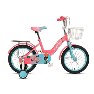 Bicicleta para Niñas de 3 a 14 Años, Estilo Retro de 14 Pulgadas con Ruedas de Entrenamiento y Soporte, Bicicletas para Niñas - Product Image 1