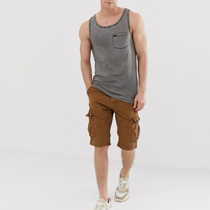 2020 venta al por mayor de alta calidad mens cuello redondo sin mangas Camiseta con bolsillo en <span class=keywords><strong>el</strong></span> pecho - Product Image 1