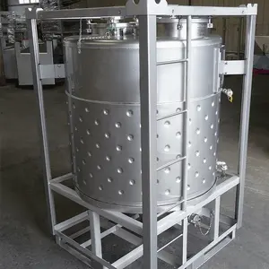 1000L Food Grade IBC Tank Stainless Steel Storage Vessel Tank With Frame