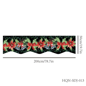 Giáng sinh lò sưởi mantel khăn che sang trọng cảm thấy biểu ngữ lò sưởi cho kỳ nghỉ trang trí lò sưởi mùa đông treo lên với lễ hội - Product Image 4