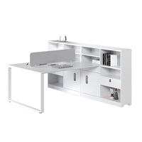Poste de travail de bureau moderne en forme de L avec cloison de séparation pour employés, ensemble de mobilier de luxe pour ordinateur, vente en gros