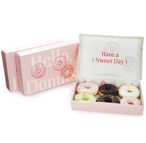 Kotak kemasan kotak roti cetak paket kotak donat makanan kue kotak kardus kustom - Product Image 2