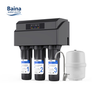 Purificador de Agua RO de Encimera sin Tanque, Cartucho de Filtro de 5 Etapas, Dispensador de Agua Potable Directa de 400 GPD para Cocinas Domésticas