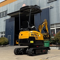 Mini-excavatrice de 1,5 tonne à vendre, excavatrice compacte, moteur Kubota, EPA Euro 5 avec pince à griffes pour travaux agricoles, meilleur prix