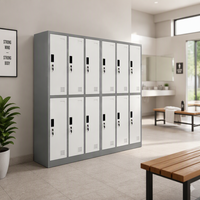 Armoire de rangement verticale en acier à 5 niveaux Youbai, 5 portes, démontable, durable, écologique, pour salle de sport, école, bureau, salle du personnel