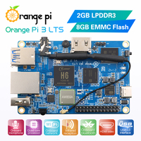 Orange Pi 3 LTS 2GB LPDDR3 + 8GB EMMC Placa DE DESARROLLO Flash Soporte de placa única Android 7,0 Ubuntu Debian