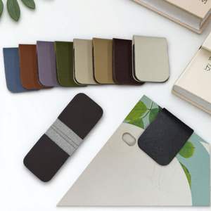 批发可爱彩色方形书签笔筒定制LOGO皮革夹书签书纸促销商务礼品 - Product Image 3