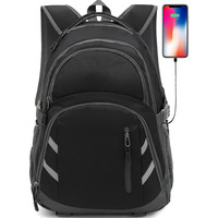 Sac à dos de rangement étanche Sacs d'école tendance antivol pour hommes Chargement USB Sacs d'école pour ordinateur portable pour adolescents