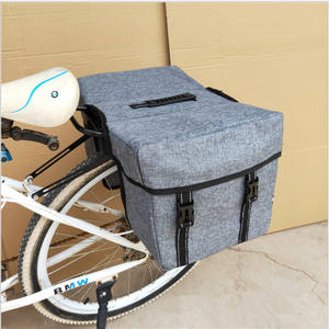 Sacs de vélo gris imperméables grande capacité pour le tourisme et les trajets quotidiens avec sangles amovibles - Product Image 1