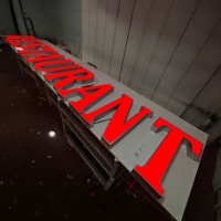 Enseigne lumineuse LED 3D, enseigne éclairée par LED, enseigne publicitaire 3D en acrylique rétroéclairée, lettres en relief, enseigne LED personnalisée pour enseignes commerciales