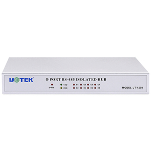 UOTEK Industrial Grade RS-232 RS232 RS-485 a 8 portas RS485 Hub com isolamento optoeletrônico meio duplex assíncrono UT-1208 - Product Image 2