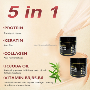 Meilleur masque capillaire lisse et brillant réparant les cheveux endommagés Hydrater et nourrir les protéines kératine collagène huile de jojoba <span class=keywords><strong>vitamine</strong></span> 5 en 1 - Product Image 3