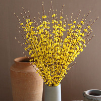Vente en gros de branches de fleurs artificielles, jasmin d'hiver, 75 cm, branches artificielles pour décoration