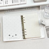 Carnet en cuir PU personnalisé avec motif de lapin de dessin animé, format A6, à feuilles mobiles, journal, carnet avec fermeture magnétique, cadeau pour filles, papeterie