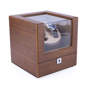 MC Protective Boîte à <span class=keywords><strong>montres</strong></span> électrique de luxe à 4 emplacements, rectangulaire, avec remontoir silencieux, revêtement en similicuir suédé et écran d'affichage, pour <span class=keywords><strong>montres</strong></span> US - Product Image 4