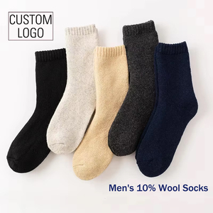 Chaussettes thermiques épaisses personnalisées avec logo, 10 % cachemire de luxe, chaussettes en <span class=keywords><strong>laine</strong></span> pour hommes, chaussettes mi-hautes pour l'hiver extrême - Product Image 1