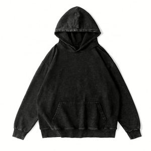 เสื้อฮู้ดดี้โอเวอร์ไซส์ขนาดใหญ่ S-5XL สไตล์วินเทจยูนิเซ็กส์ลายฟอกสีแบบแอซิดวอช สำหรับผู้ชาย พร้อมบริการสกรีนลายแบบ DTG - Product Image 2
