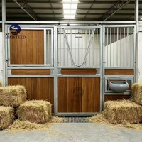 Bâtiment d'écurie en acier pour chevaux, écuries européennes, porte coulissante, écurie extérieure portable, box pour chevaux en acier