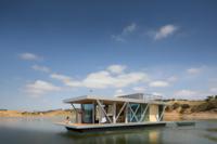 Maison flottante de luxe Yacht Maison de bateau de pêche en aluminium Chalet flottant