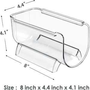 ANJUKE Empilable Transparent En Plastique Réfrigérateur Bouteille Casier À Vin Titulaire Organisateur De Stockage Pour Réfrigérateur - Product Image 5