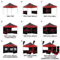 Tenda Pameran Lipat Tahan Air, Warna-warni, Anti Angin, Berbahan Aluminium, untuk Pantai, Liburan, atau Acara, Dapat Disesuaikan untuk Penggunaan Dalam/Luar Ruangan