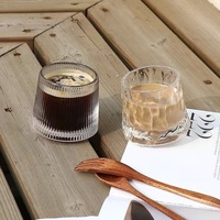 Ensemble de trois verres rotatifs pour café, thé au lait et boissons froides, style célébrité internet, verre à whisky pour la maison, directement de l'usine