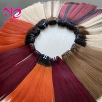 12A Grade meilleure qualité cuticules brutes alignées cheveux faisceaux 99J couleur vendeurs Vietnam cheveux Double dessiné cheveux humains os droit