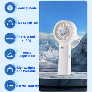 ผลิตภัณฑ์พัดลมใช้ในบ้านแบบสร้างสรรค์ใหม่พัดลมมือถือระบายความร้อนด้วยอากาศพับได้ความเร็วสูง3000มิลลิแอมป์ต่อชั่วโมงพัดลมเครื่องปรับอากาศขนาดเล็กพร้อมตะขอ - Product Image 2