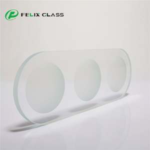 Panneau de verre rond plat moderne sur mesure, surface givrée trempée, finition polie - Product Image 4