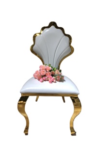 Lujo elegante de acero inoxidable banquete de boda trono rey silla para muebles de diseño de moda Hotel - Product Image 4