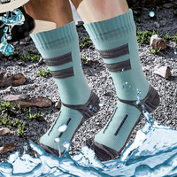 Chaussettes de sport respirantes et imperméables Xianghui pour hommes et femmes, chaussettes de course et de vélo WUDU pour l'automne