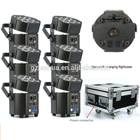 Kit de projecteurs LED à batterie avec flight case 6-en-1, rechargeable, 9*12 RGBWA+UV, éclairage d'ambiance pour église, DMX sans fil, pour scène de mariage et DJ