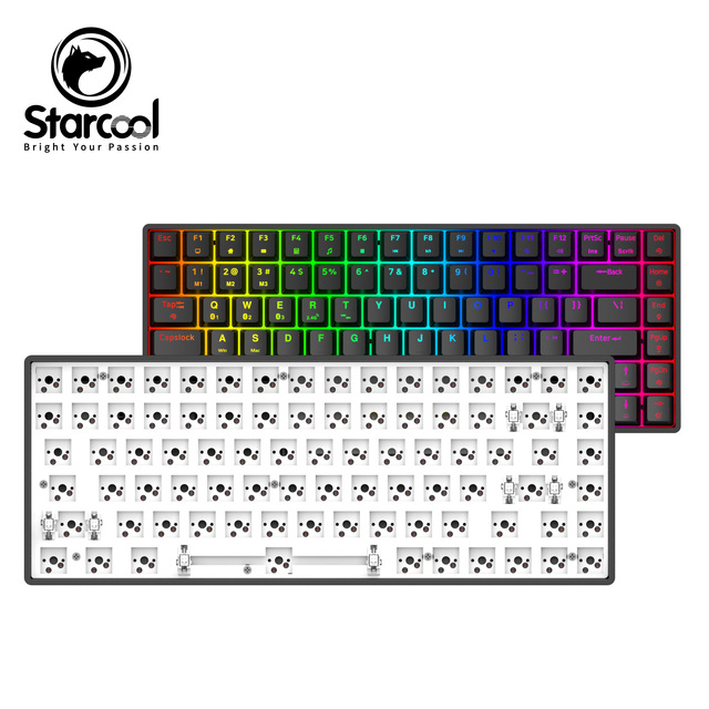 OEM/ODM Mechanical Keyboard Kit 84 Keys RGB Gaming Keyboard Standard With EVA Mute Cotton Keyboard